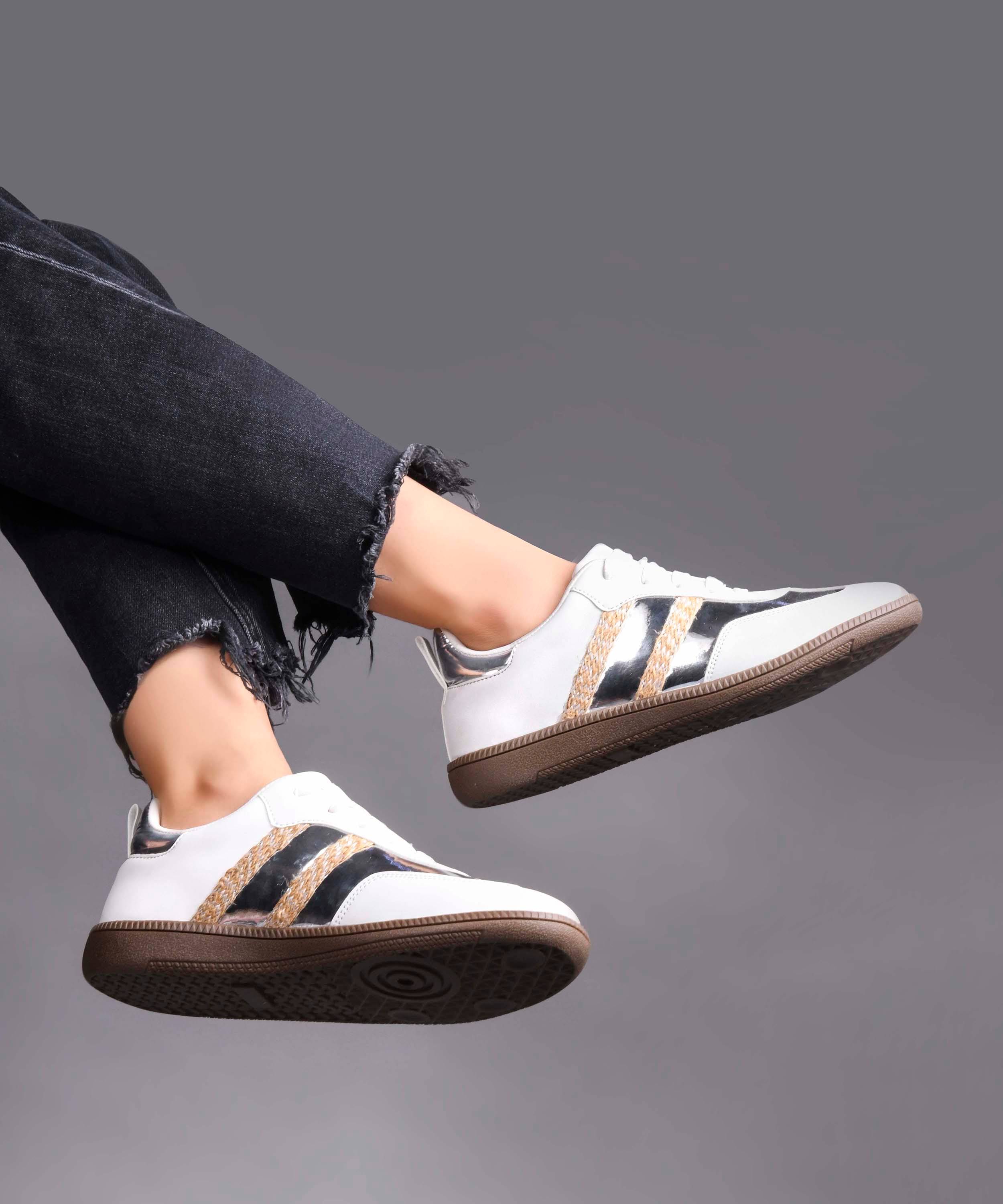     			JM Looks White Women's Sneakers