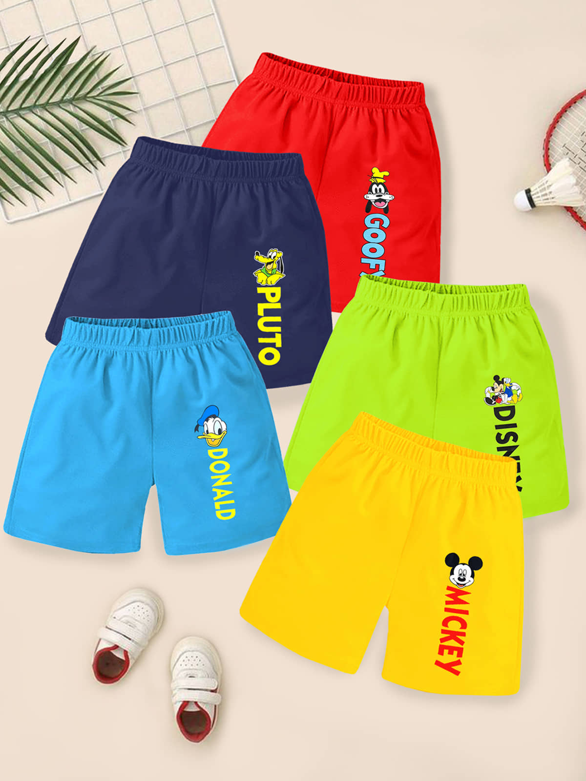Kuchipoo Pack of 5 Cotton Blend Shorts For Boys ( Multi Color ) - Shorts | Buy online on ZillyBuy