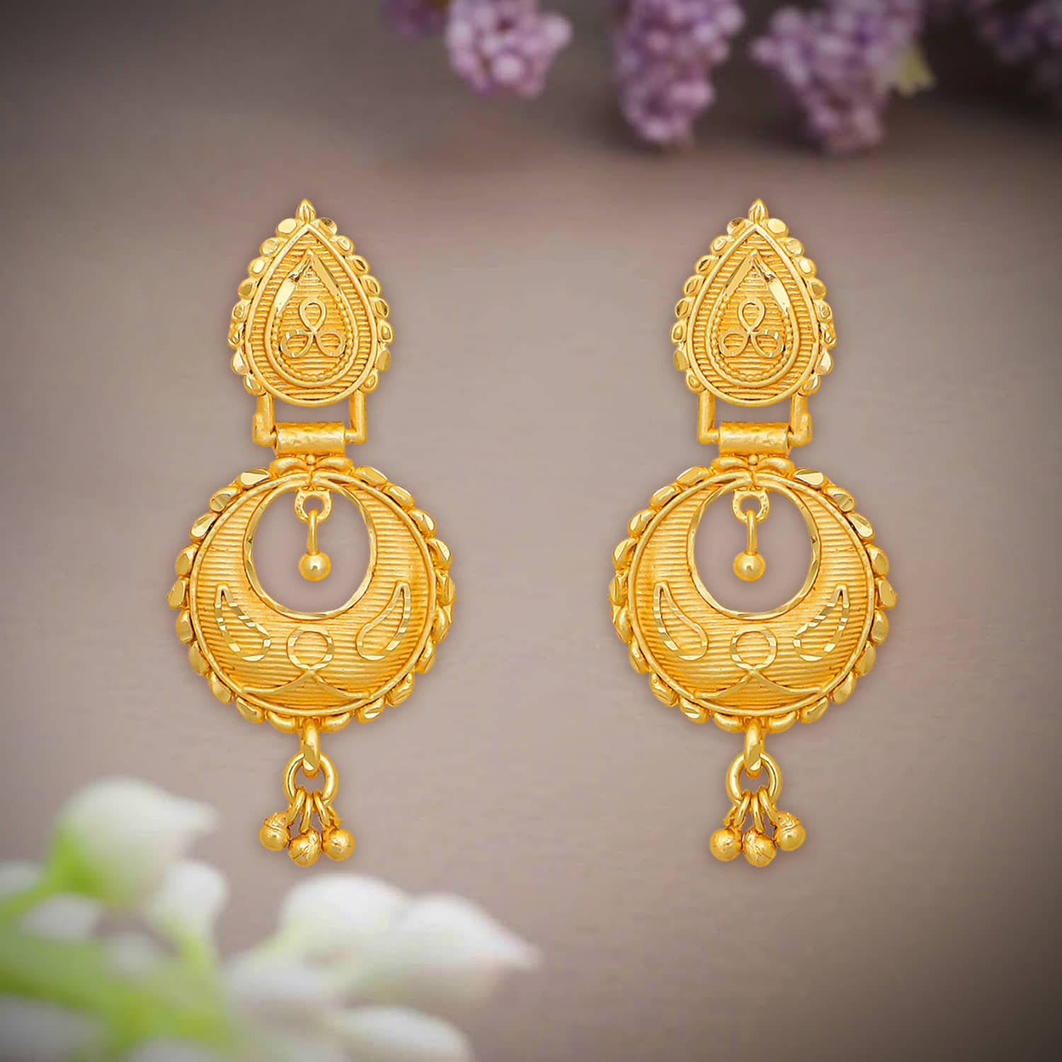 LUV FASHION Golden Danglers Earrings ( Pack of 1 ) - Earrings | Buy online on ZillyBuy