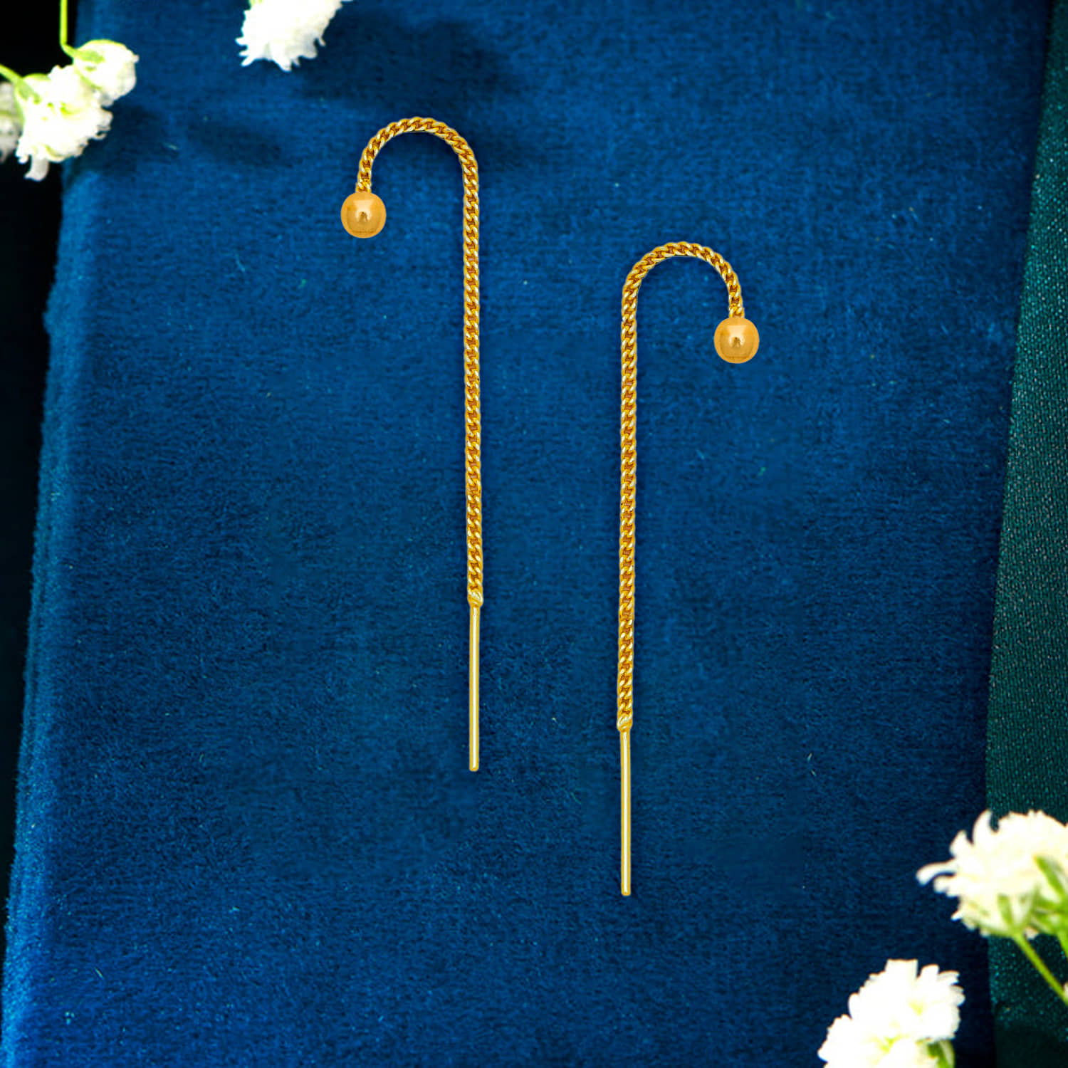 LUV FASHION Golden Ear Chain Earrings ( Pack of 1 ) - Earrings | Buy online on ZillyBuy