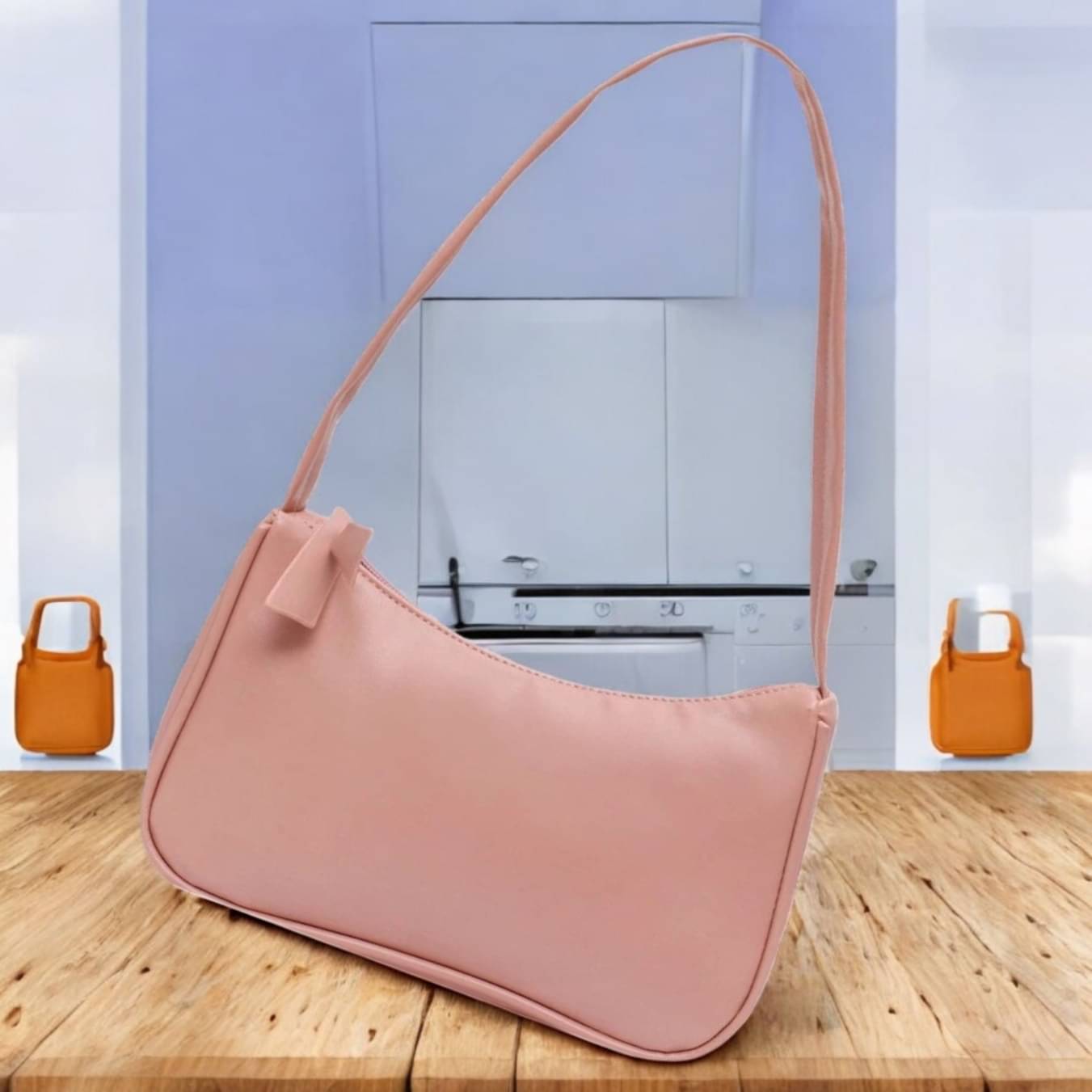    			MI PLUS Sling Bag PU Set of 1 ( Pink )