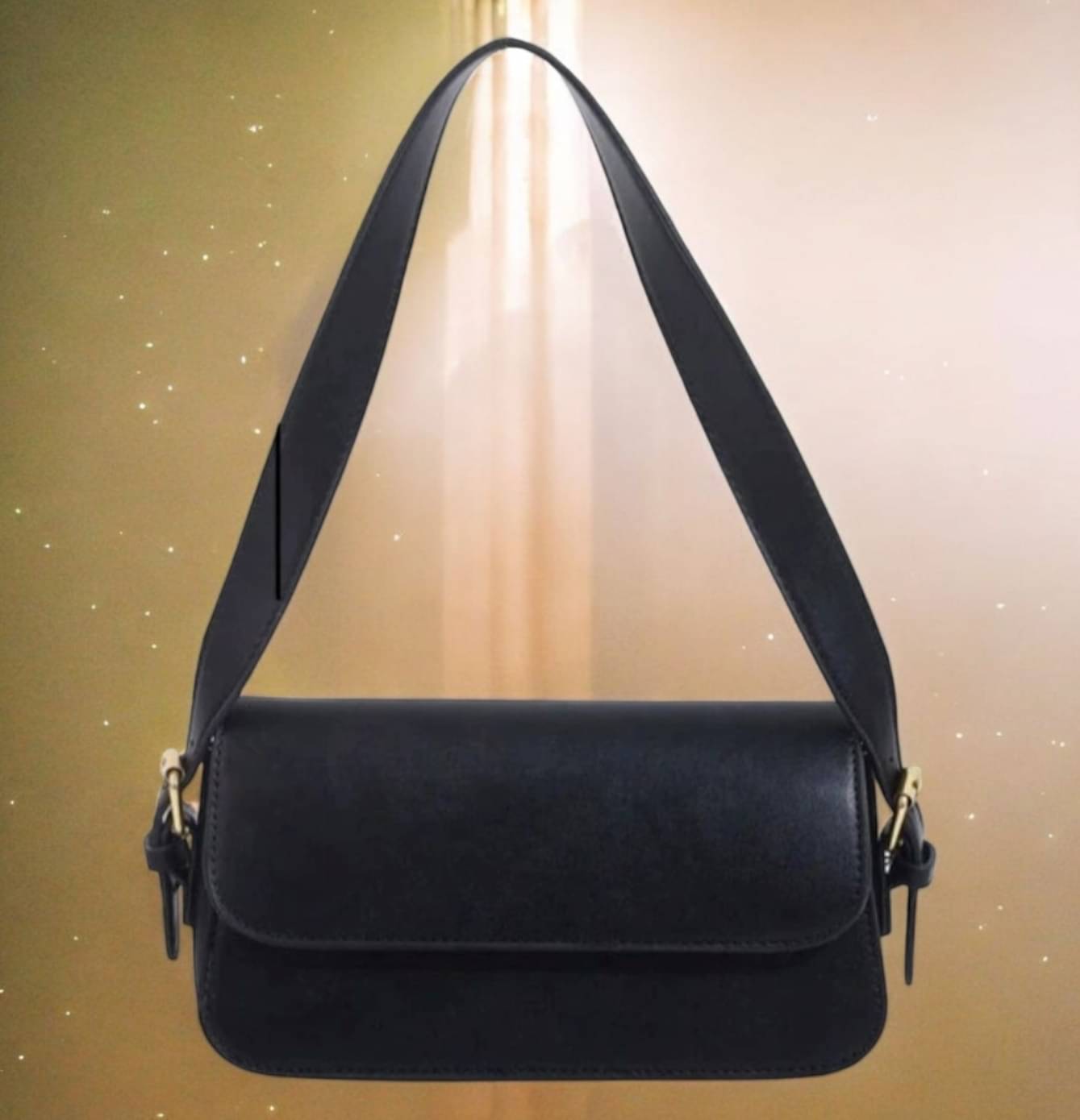     			MI PLUS Sling Bag PU Set of 1 ( Black )