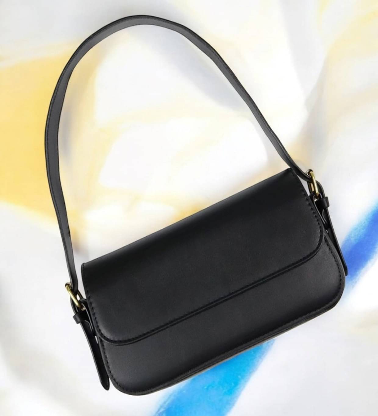     			MI PLUS Sling Bag PU Set of 1 ( Black )