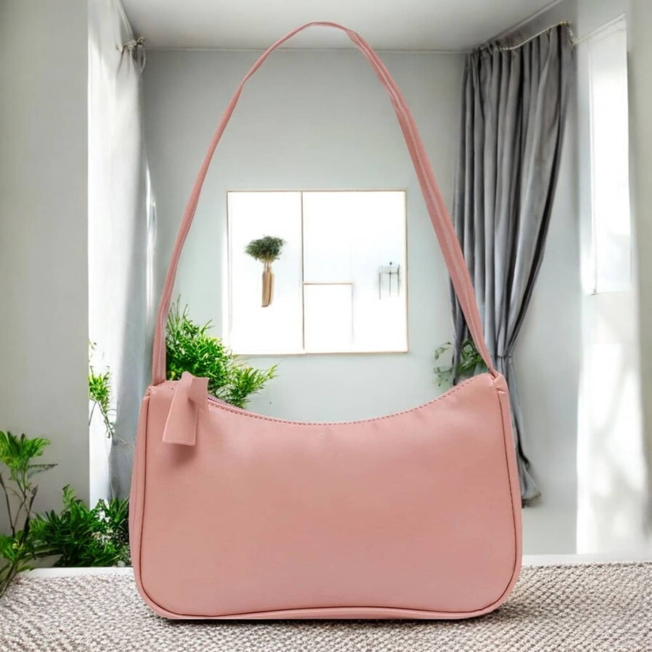     			MI PLUS Sling Bag PU Set of 1 ( Pink )