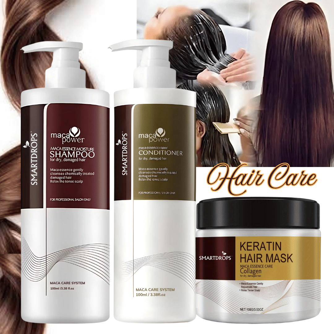     			Maca Power Shampoo, Conditioner & Keratin Hair Mask