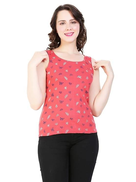 Myo Women's Cotton Tank Top ( Coral ) Myo Women's Cotton Tank Top ( Coral )