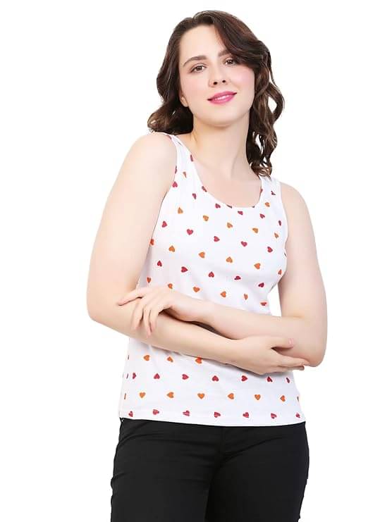 Myo Women's Cotton Tank Top ( White ) Myo Women's Cotton Tank Top ( White )