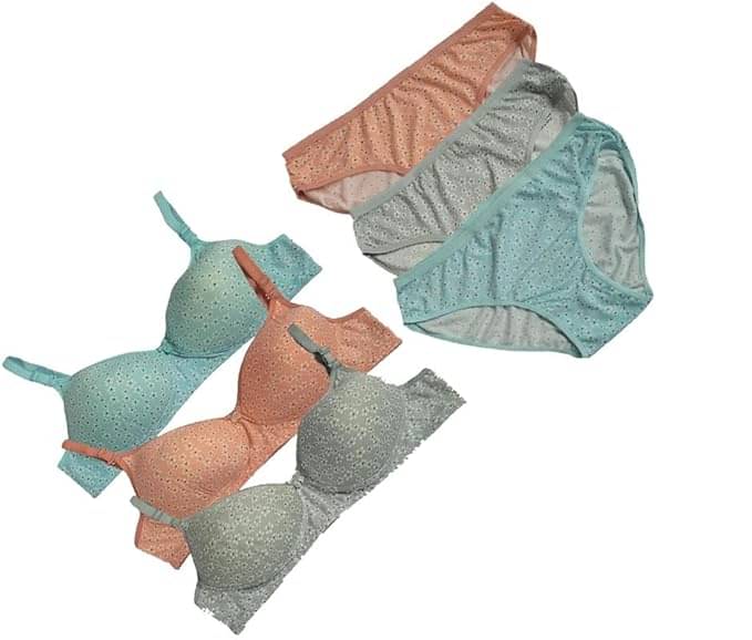 Narsingha Dreams Pack of 3 Cotton Blend Bra & Panty Set For Women ( Multicolor2 ) Narsingha Dreams Pack of 3 Cotton Blend Bra & Panty Set For Women ( Multicolor2 )