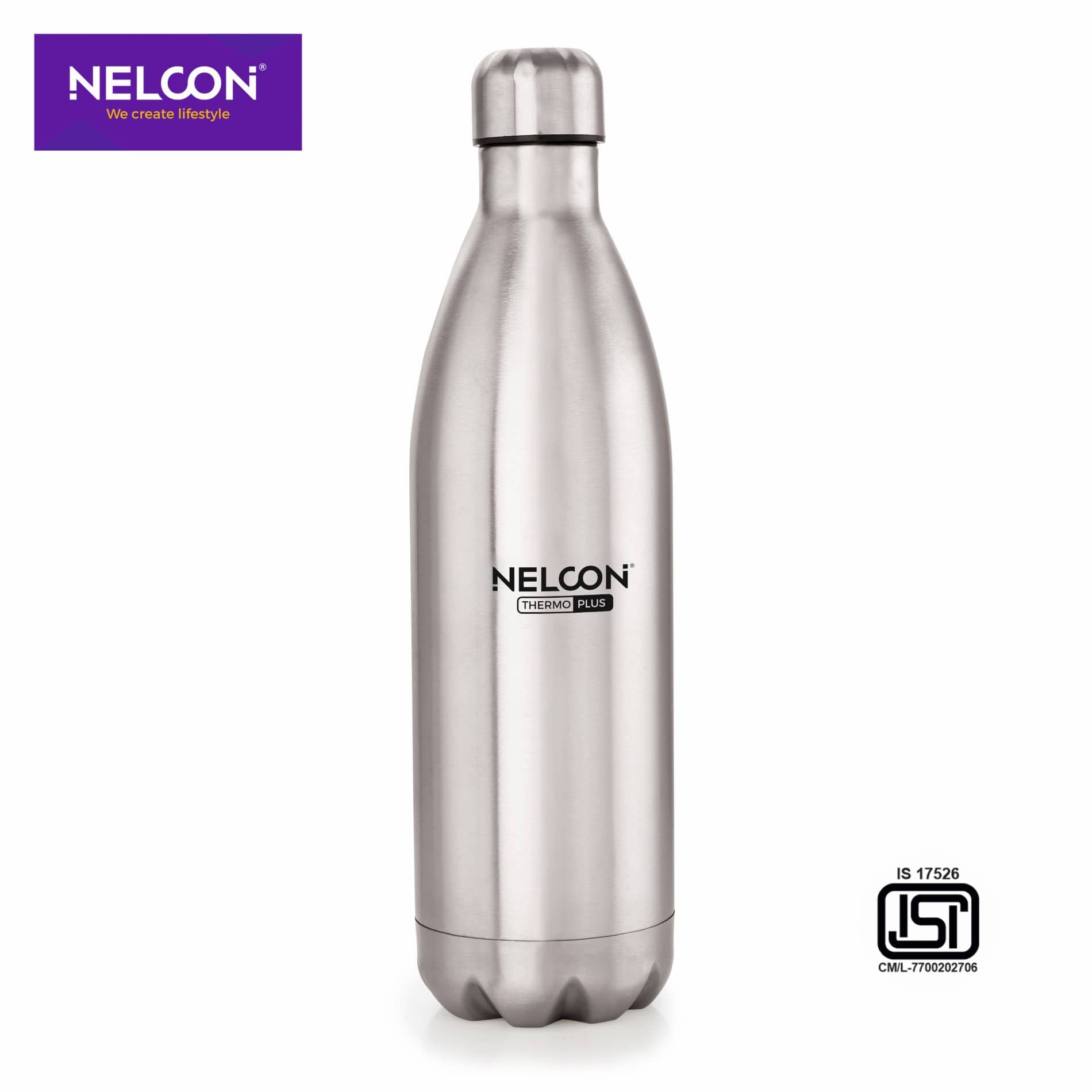 Nelcon 1PCS_COLATHERMOPLUS Silver Thermosteel Flask ( 1000 ml )
