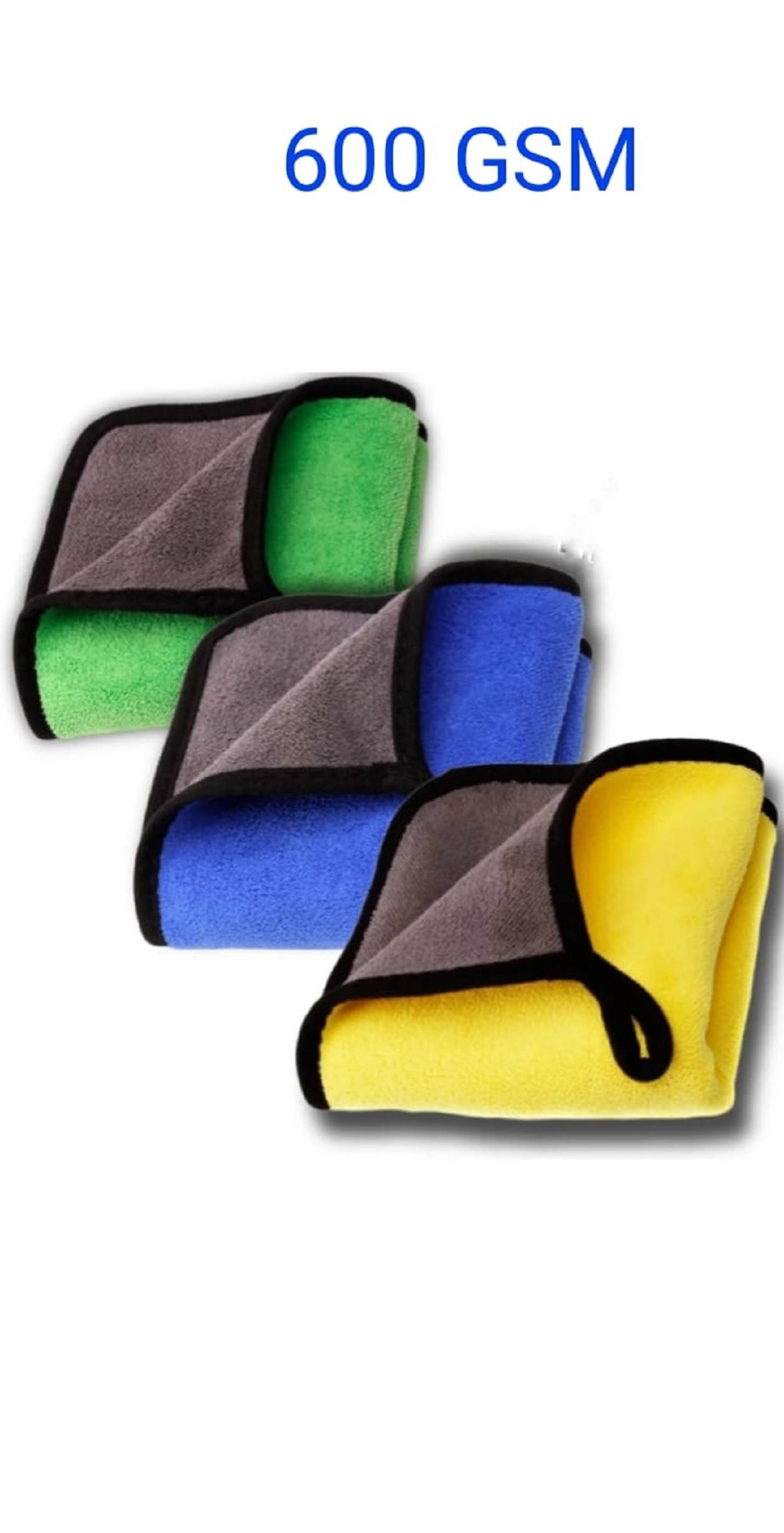     			Parcon Multicolor 600 GSM Microfiber Cloth For Automobile ( Pack of 3 )