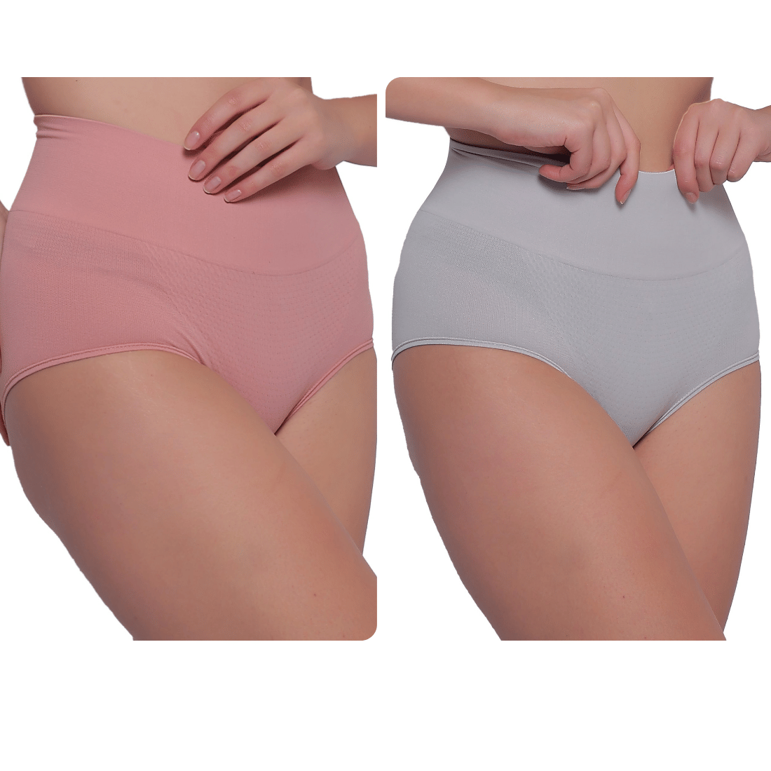 Pia Trends Pack of 2 Cotton Blend Women's Hip Reducer ( Peach,Light Grey ) - Shapewear | Buy online on ZillyBuy