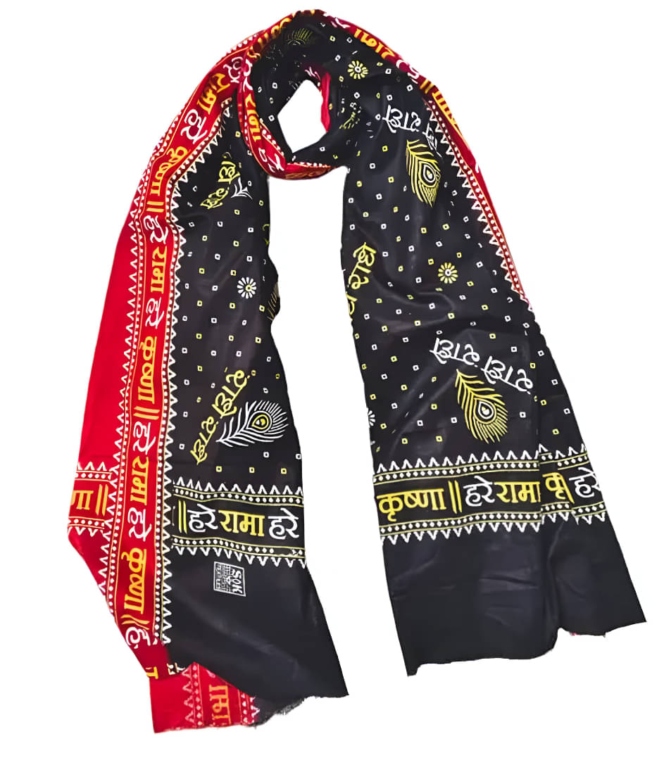     			TVORA CLOTHING Black Cotton Men's Scarves ( Pack of 1 )