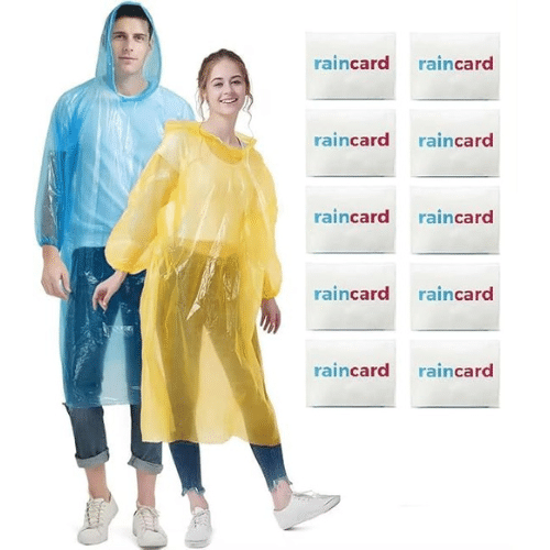 Unisex Disposable Rain Card for Emergency Use Waterproof with Smallest Pocket Size Unisex Disposable Rain Card for Emergency Use Waterproof with Smallest Pocket Size