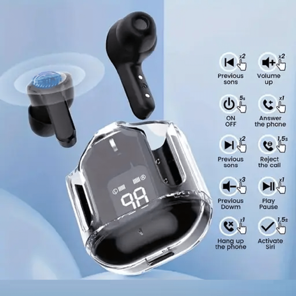     			Wireless Bluetooth Ear Buds with LONG Playtime, ENC Mic, Made in India, Low Latency Gaming, Touch Controls, Rich Bass Drivers, TWS Earbuds Bluetooth Wireless