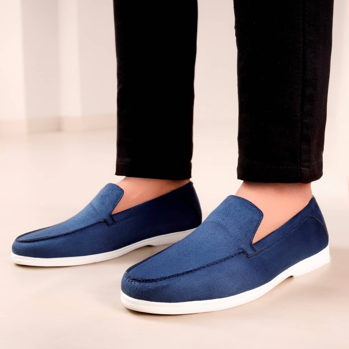     			YUVRATO BAXI Casual Loafer Shoes Navy Men's Slip-on Shoes