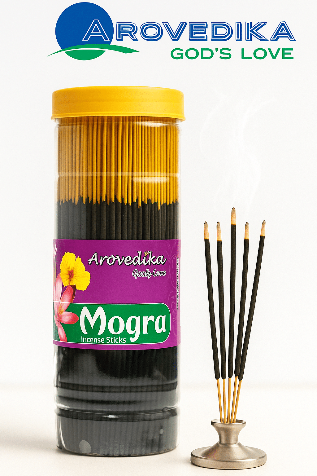     			arovedika Incense Stick Holder Mogra 400 gm ( Pack of 1 )