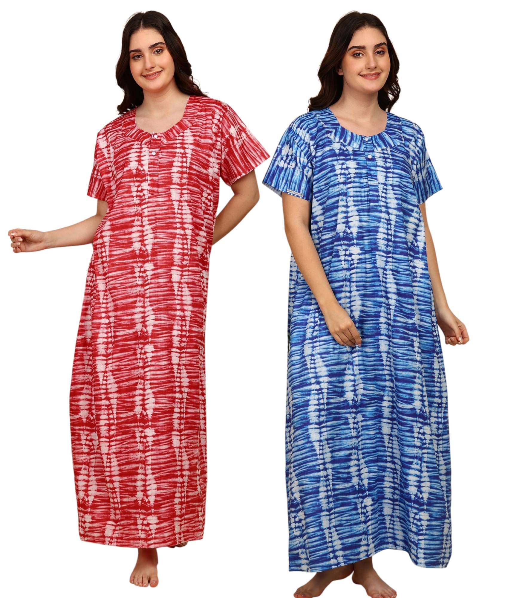     			manidhari fab Multicolor Cotton Women's Nightwear Nighty & Night Gowns ( Pack of 2 )