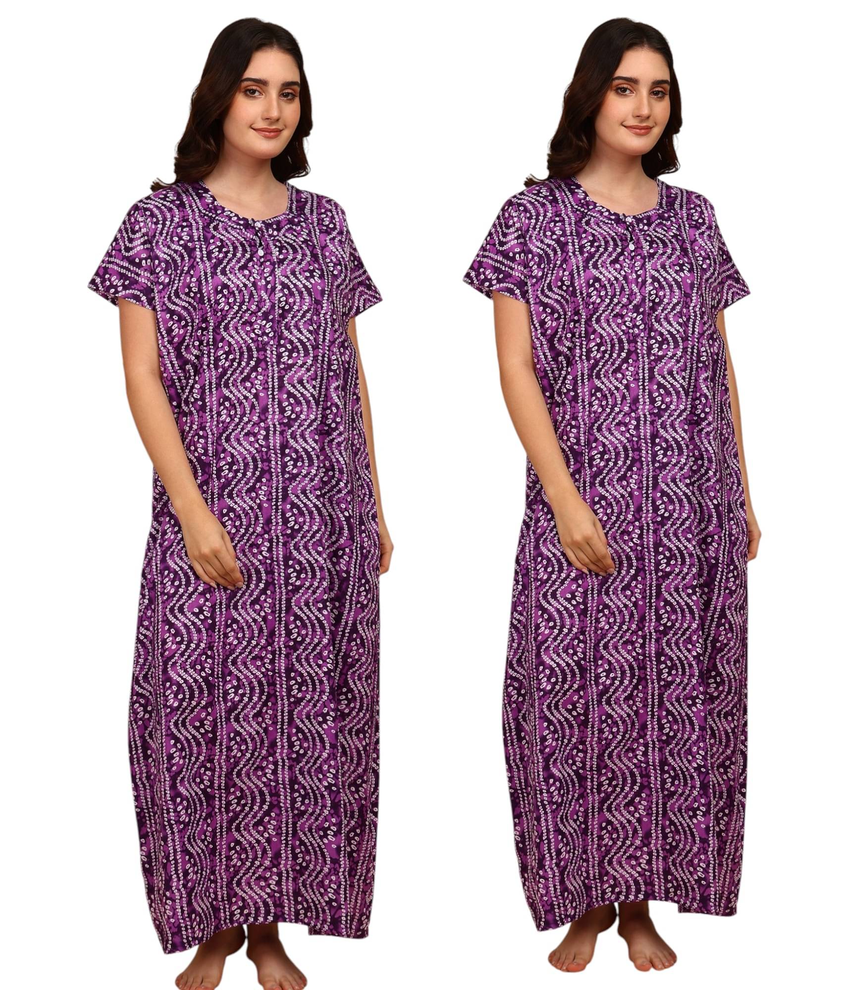     			manidhari fab Multicolor Cotton Women's Nightwear Nighty & Night Gowns ( Pack of 2 )
