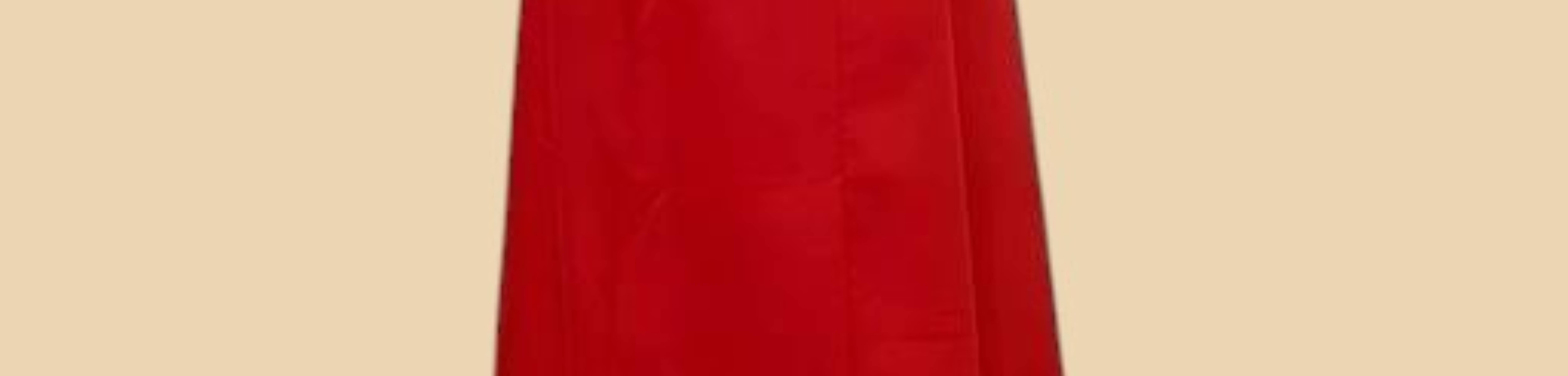     			manidhari fab Red Cotton Petticoat - Single