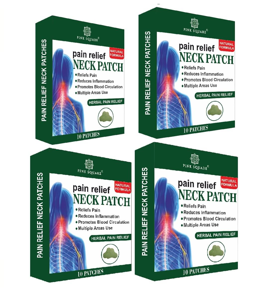     			pink square Neck Pain Relief Patch ( Pack Of 4 )
