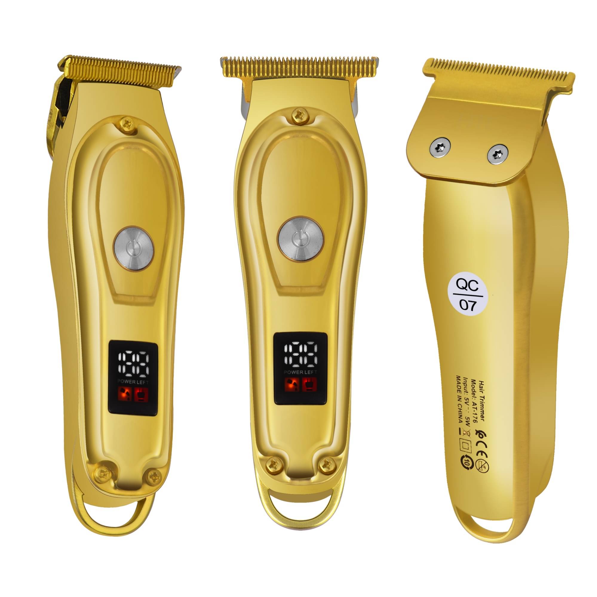     			wagari AT- 176 Trimmer Gold Cordless Beard Trimmer With 240 minutes Runtime