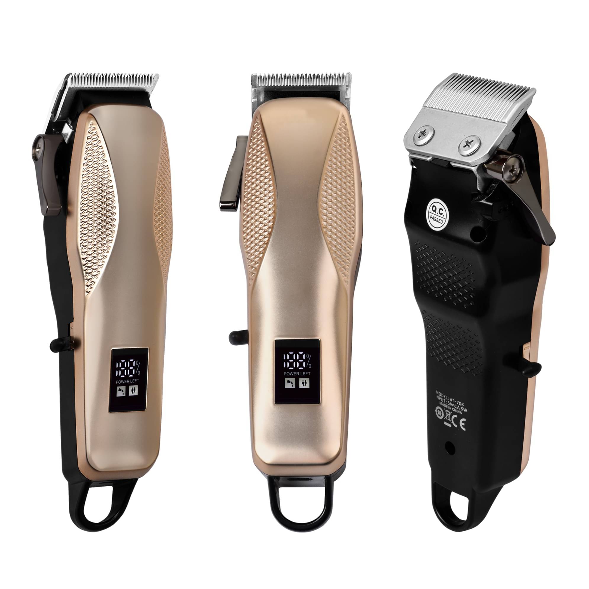     			wagari Model No. AT-706 Gold Cordless Beard Trimmer With 240 minutes Runtime