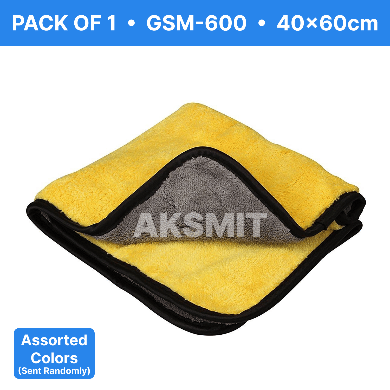     			AKSMIT Multicolor 600 GSM Microfiber Cloth For Automobile ( Pack of 1 )