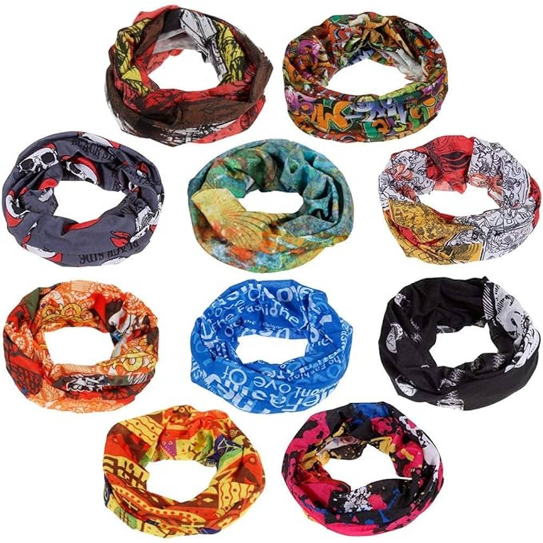     			ATIPRIYA Pack of 10 Nylon Men's Headwrap ( Multicolor )