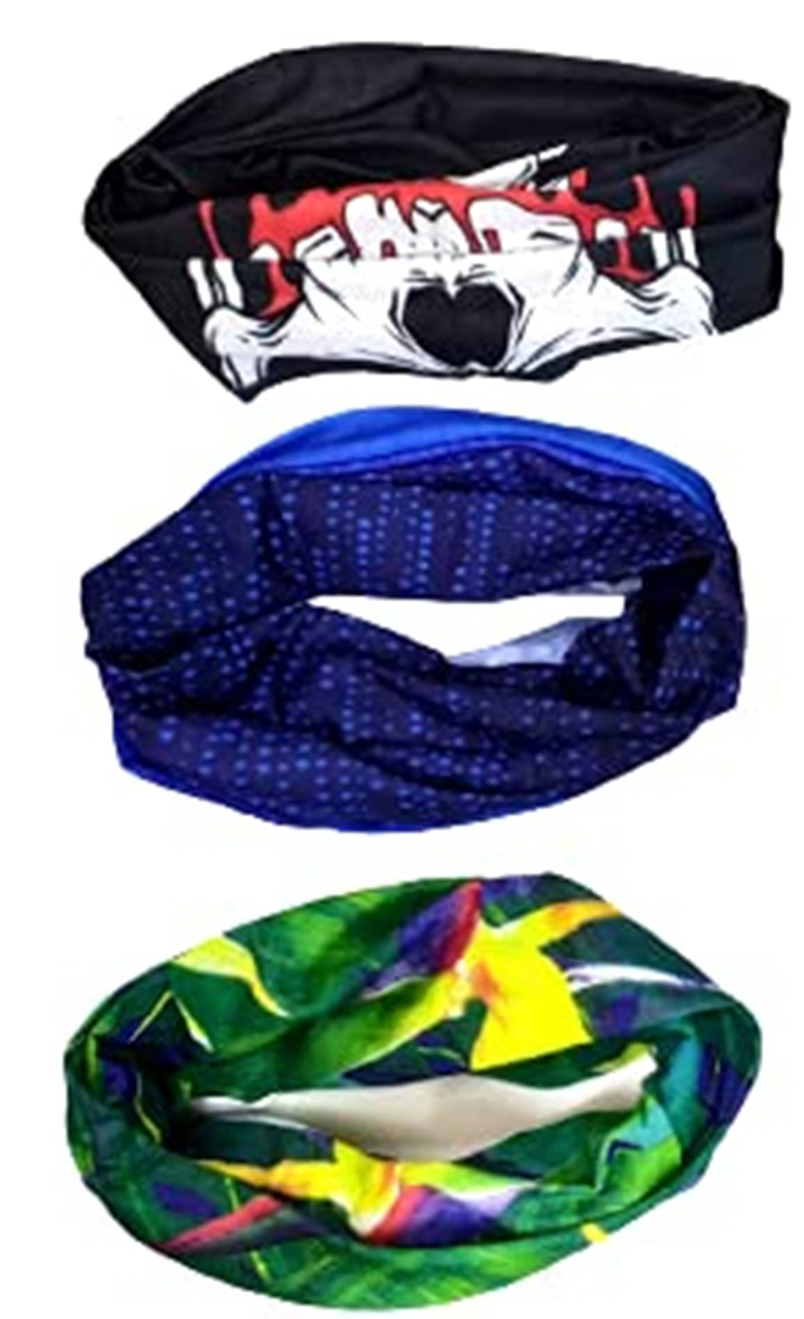 ATIPRIYA Pack of 3 Nylon Men's Headwrap ( Multicolor ) ATIPRIYA Pack of 3 Nylon Men's Headwrap ( Multicolor )