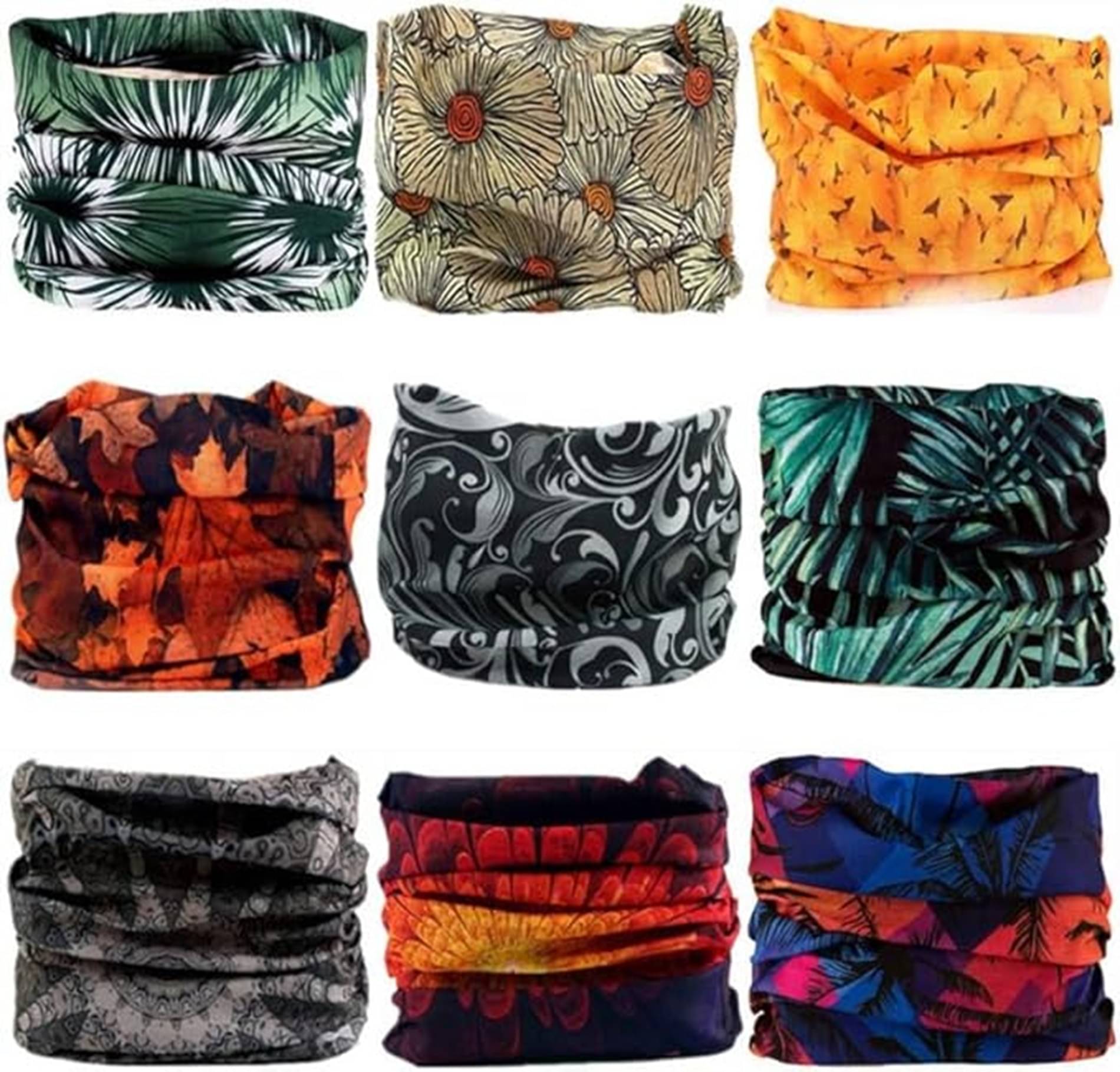     			ATIPRIYA Pack of 9 Nylon Men's Headwrap ( Multicolor )