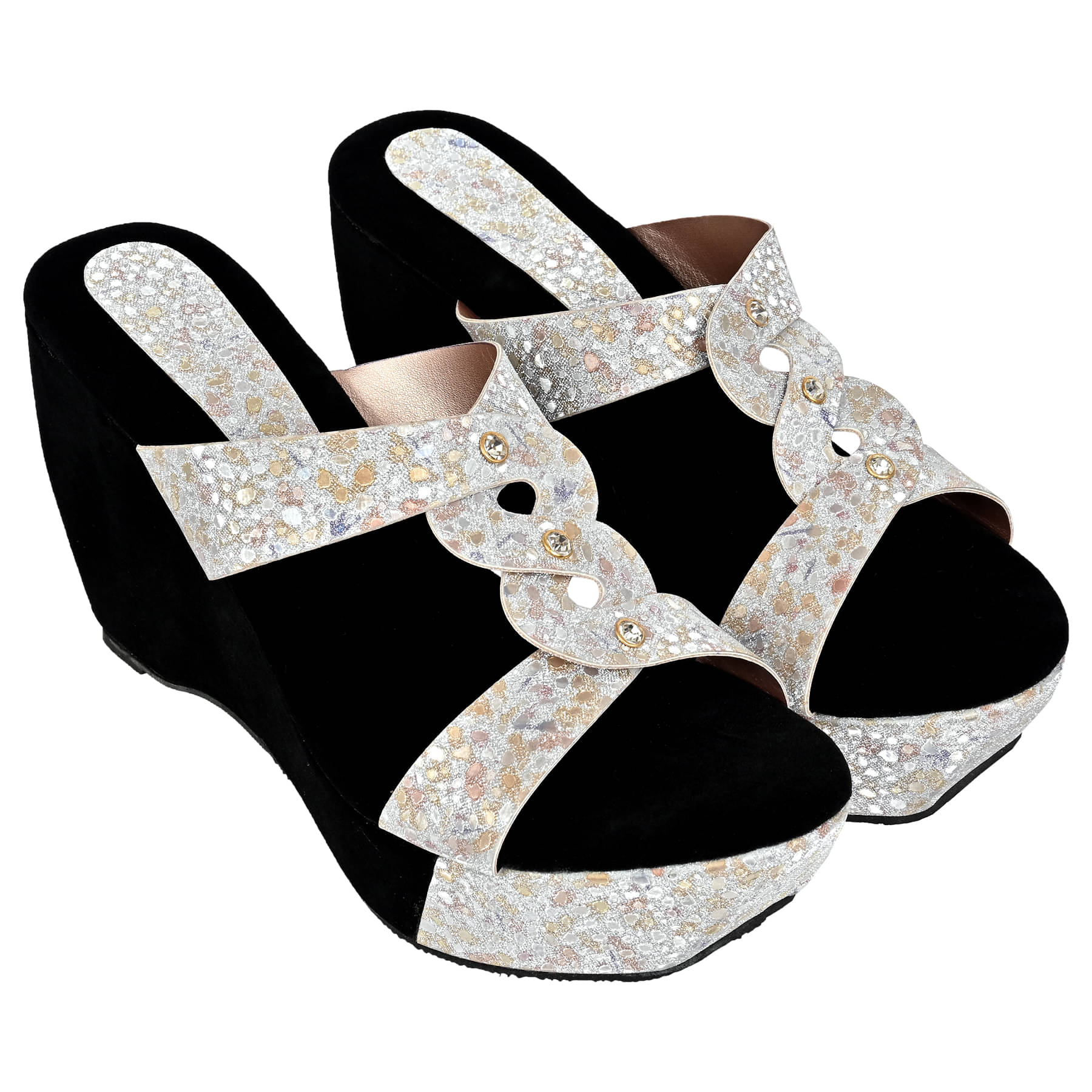     			Altek Gold Women's Slip On Heels