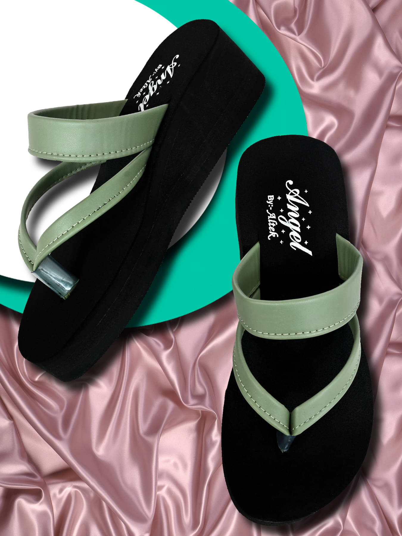     			Altek Green Women's Flip Flop