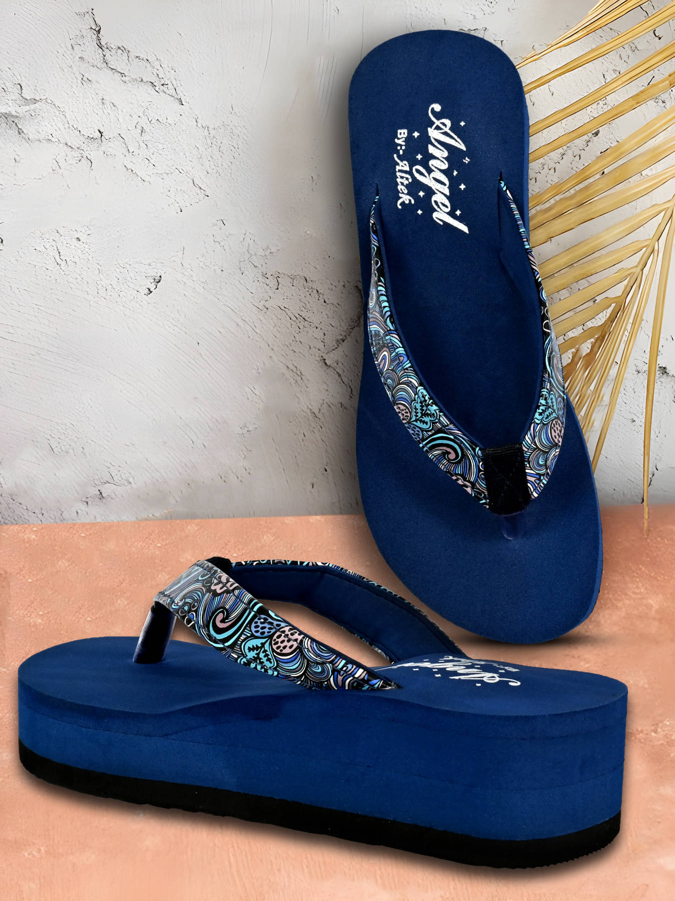     			Altek Navy Blue Women's Flip Flop