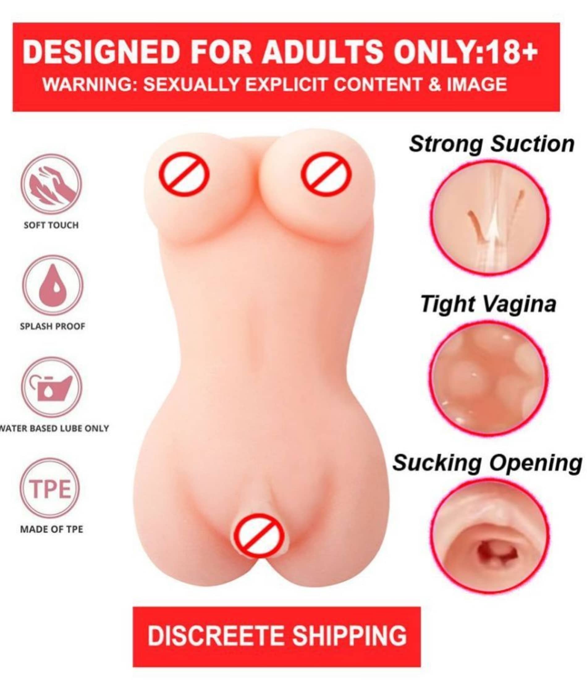 BREAST & VAGINA HOT SEXY DOLL FOR MEN MASTURBATION ENJOY REAL PARTNER SEX WITH FREE LUBE(LOW PRICE SEX TOY) Sex Tantra - Pocket Pussy