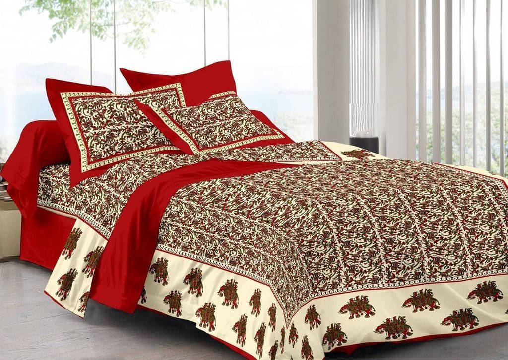 Batham Handloom Cotton 1 Double Bedsheet with 2 Pillow Covers ( White ) Batham Handloom Cotton 1 Double Bedsheet with 2 Pillow Covers ( White )