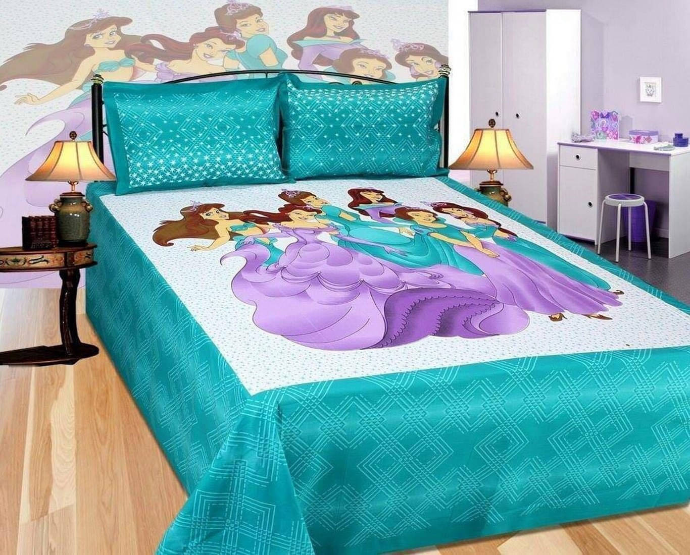     			Batham Handloom Cotton 1 Double Bedsheet with 2 Pillow Covers ( Multicolor )