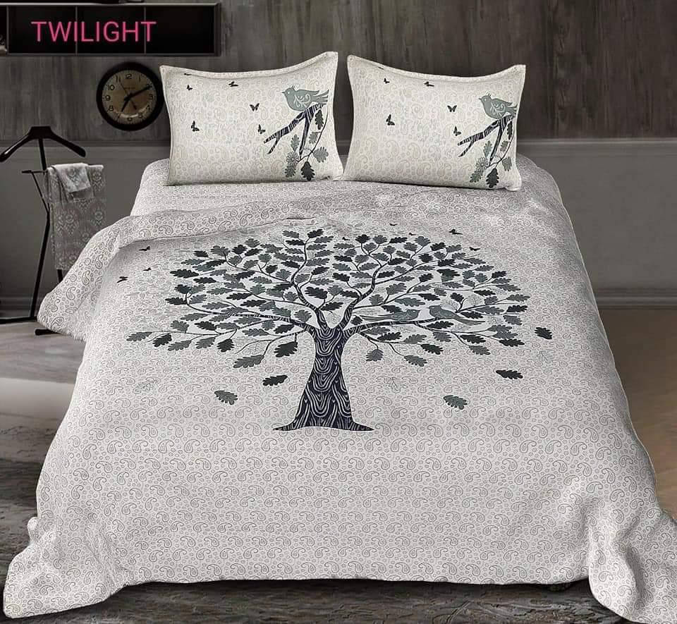     			Batham Handloom Cotton 1 Double Bedsheet with 2 Pillow Covers ( Black )