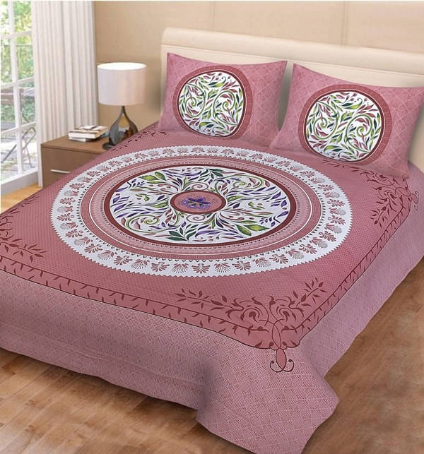 Batham Handloom Cotton 1 Double Bedsheet with 2 Pillow Covers ( Brown ) Batham Handloom Cotton 1 Double Bedsheet with 2 Pillow Covers ( Brown )