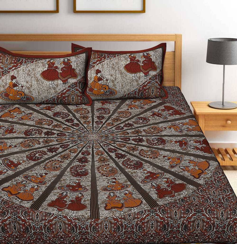 Batham Handloom Cotton 1 Double Bedsheet with 2 Pillow Covers ( Red ) Batham Handloom Cotton 1 Double Bedsheet with 2 Pillow Covers ( Red )