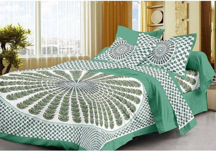 Batham Handloom Cotton 1 Double Bedsheet with 2 Pillow Covers ( Beige ) Batham Handloom Cotton 1 Double Bedsheet with 2 Pillow Covers ( Beige )