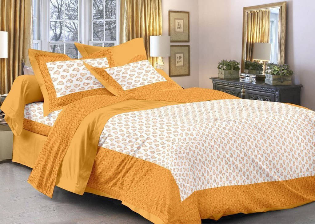     			Batham Handloom Cotton 1 Double Bedsheet with 2 Pillow Covers ( Grey )