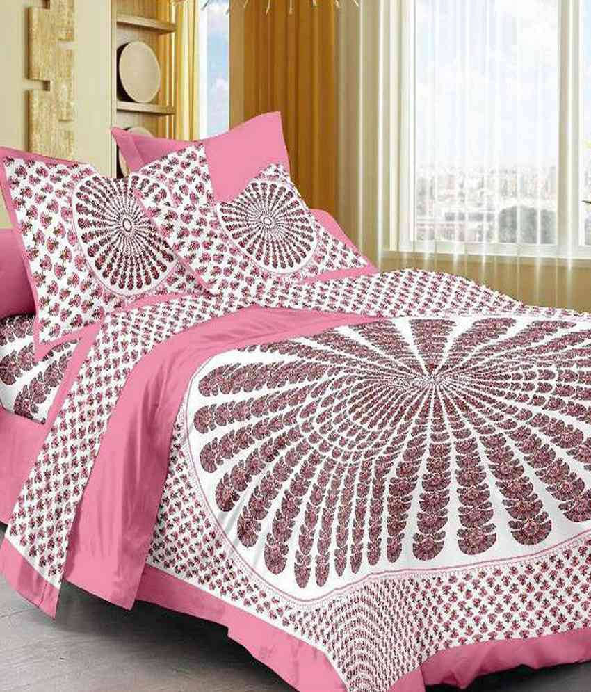 Batham Handloom Cotton 1 Double Bedsheet with 2 Pillow Covers ( White ) Batham Handloom Cotton 1 Double Bedsheet with 2 Pillow Covers ( White )