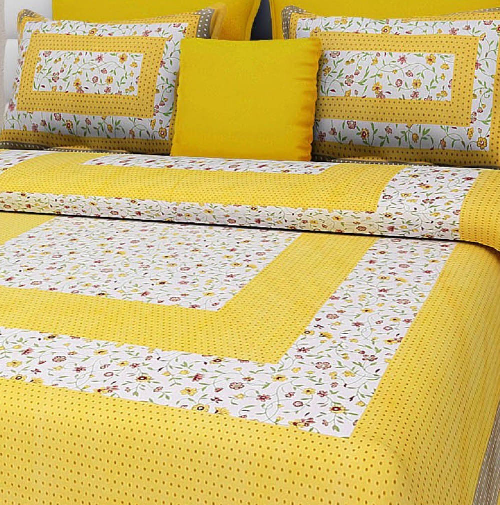     			Batham Handloom Cotton 1 Double Bedsheet with 2 Pillow Covers ( Multicolor )