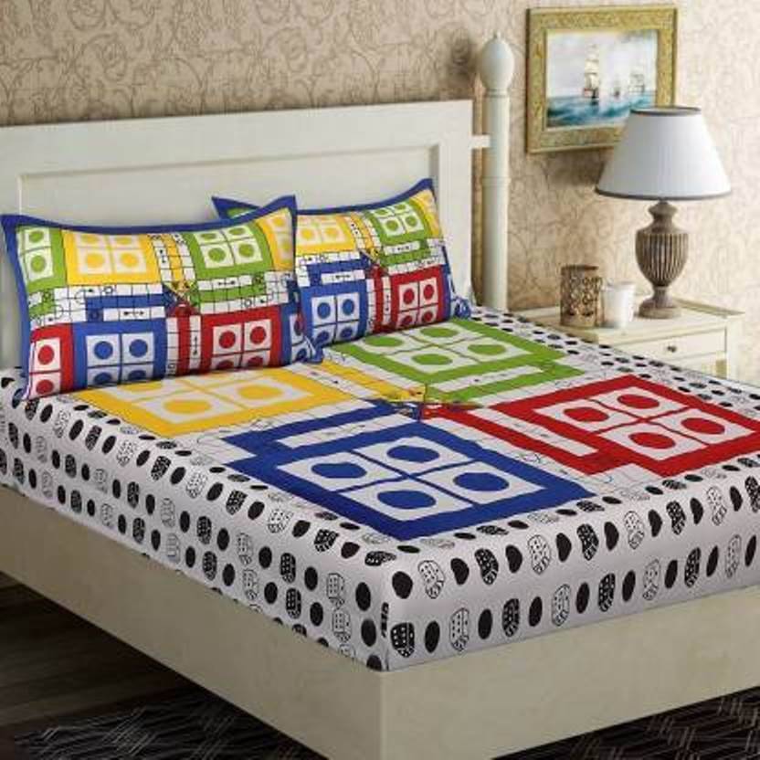 Batham Handloom Cotton 1 Double Bedsheet with 2 Pillow Covers ( White )     			Batham Handloom Cotton 1 Double Bedsheet with 2 Pillow Covers ( White )