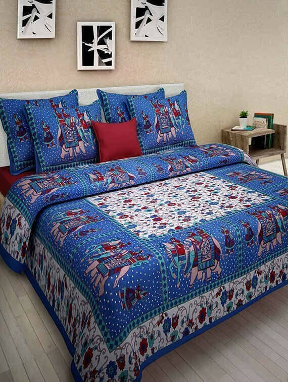 Batham Handloom Cotton 1 Double Bedsheet with 2 Pillow Covers ( Beige ) Batham Handloom Cotton 1 Double Bedsheet with 2 Pillow Covers ( Beige )