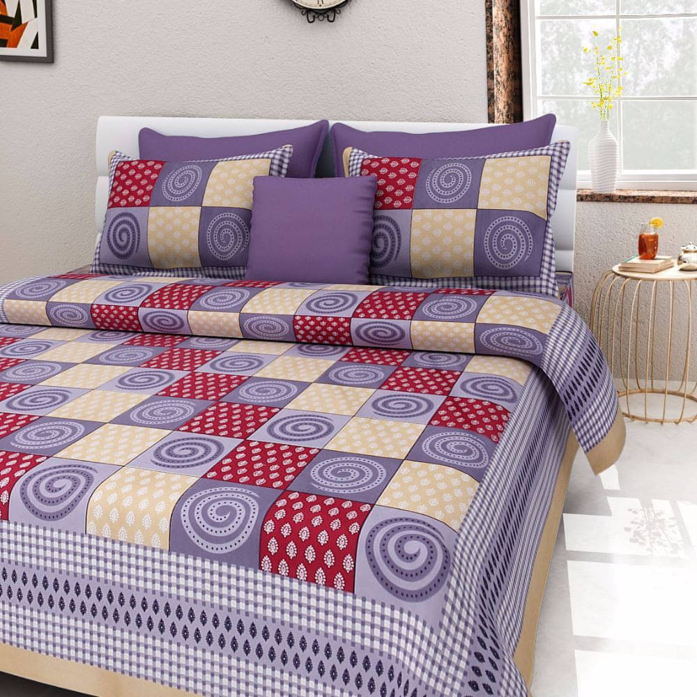 Batham Handloom Cotton 1 Double Bedsheet with 2 Pillow Covers ( Blue )     			Batham Handloom Cotton 1 Double Bedsheet with 2 Pillow Covers ( Blue )