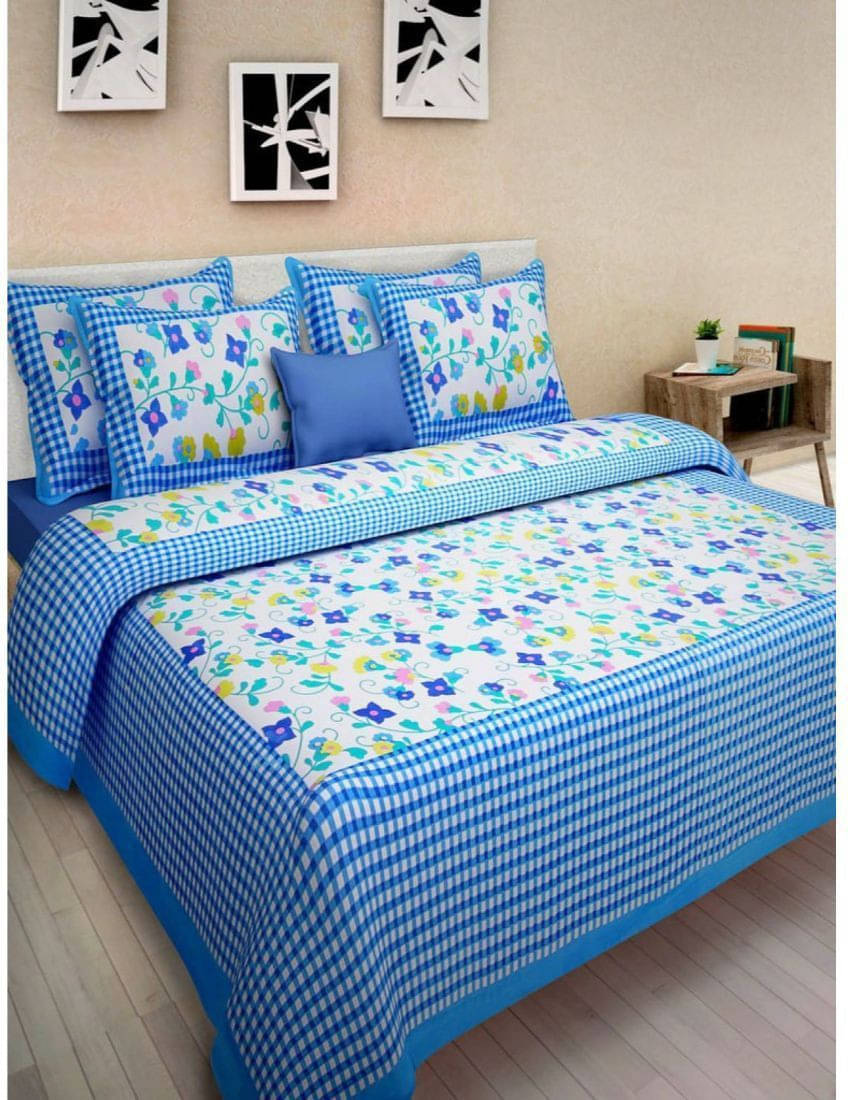 Batham Handloom Cotton 1 Double Bedsheet with 2 Pillow Covers ( Beige ) Batham Handloom Cotton 1 Double Bedsheet with 2 Pillow Covers ( Beige )
