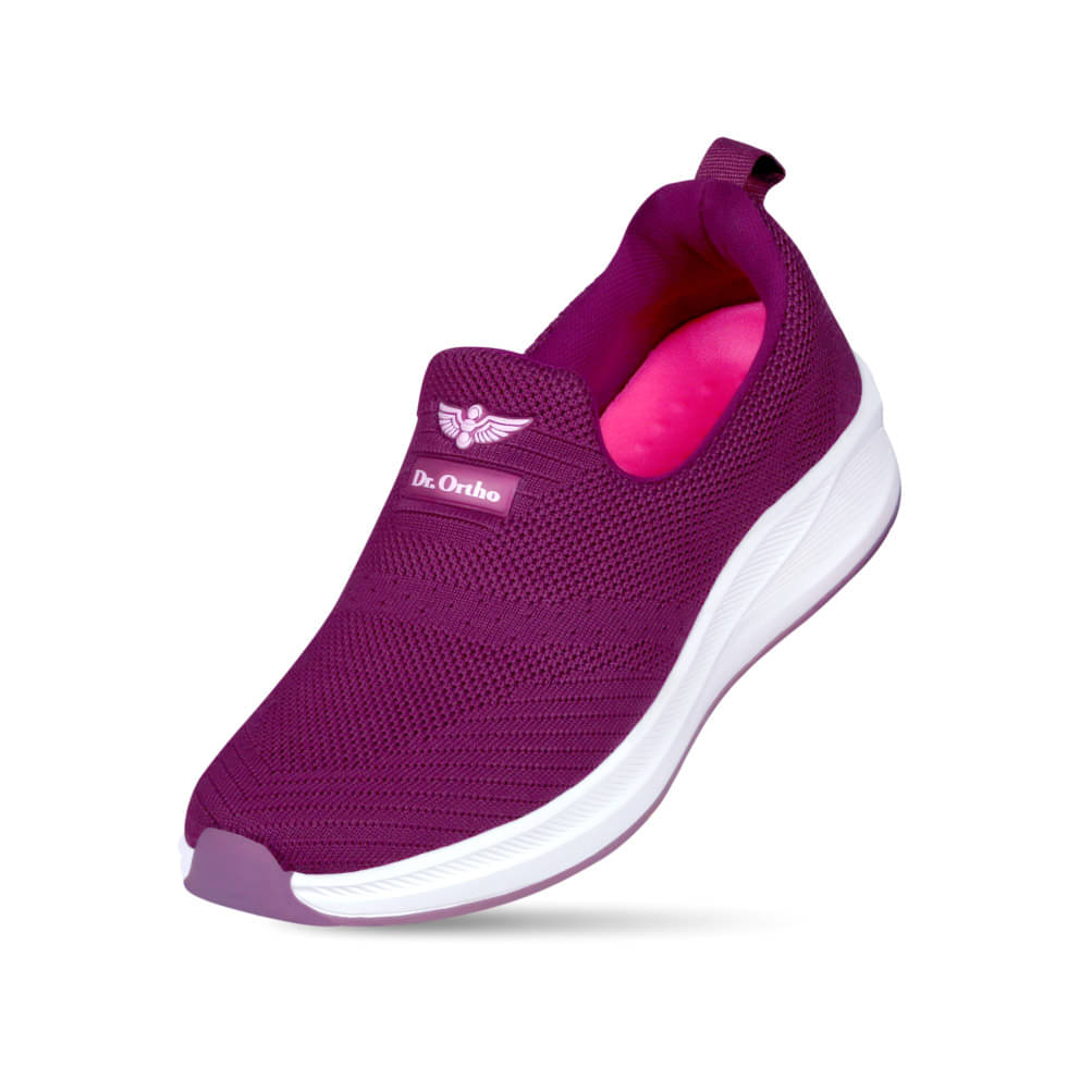     			Dr.Ortho Flexi Ease Walking Sports Shoes for Women - Maroon Women's Running Shoes