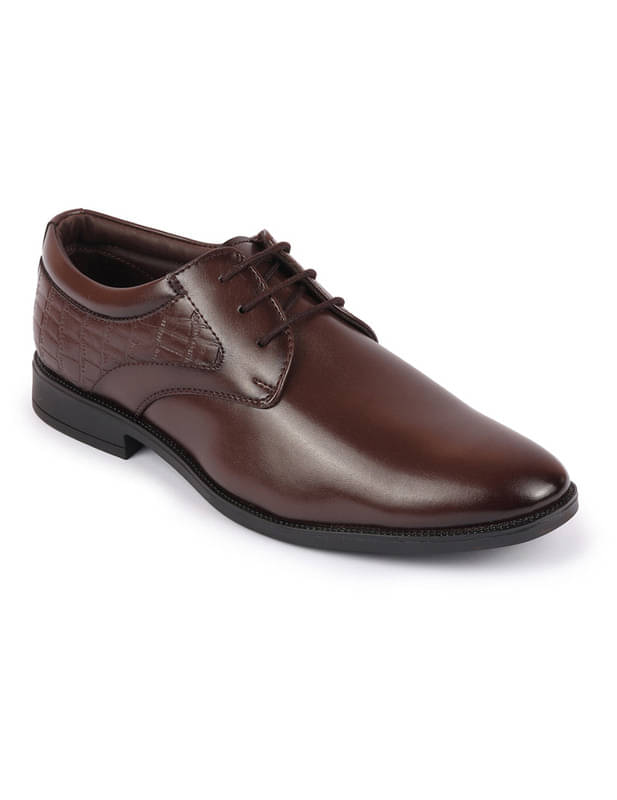     			Fausto Brown Men's Derby Formal Shoes