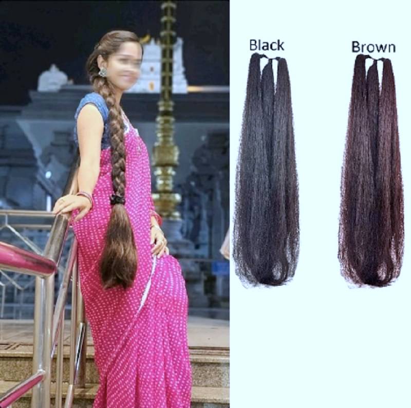     			GIRISA Black,Brown Women's Hair Extension ( Pack of 2 )